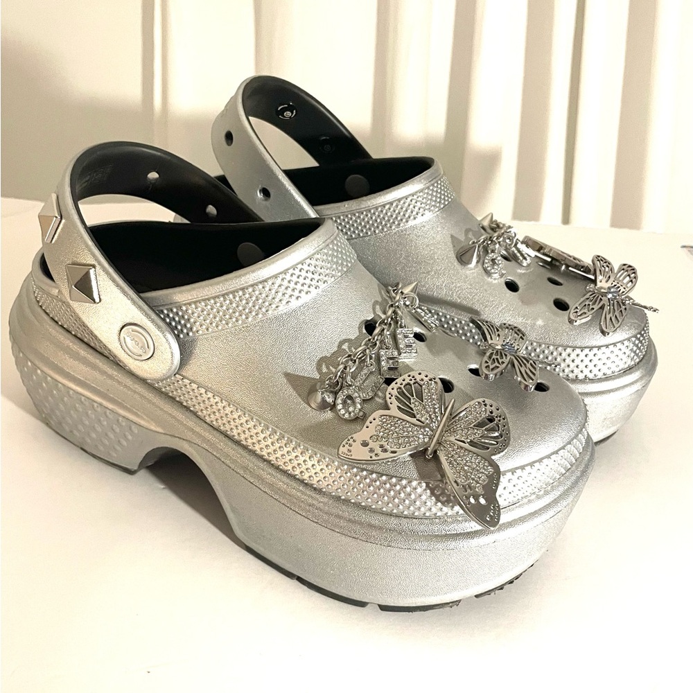 Crocs Stomp Clog Metallic Silver l. - Picture 7 of 17
